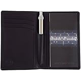 Retro Traveler Leather Folio Set Black