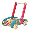 wooden trolley with bricks