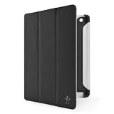 Produkt-Bild: Belkin Pro Colour Duo Tri-fold PU Kunstveloursleder Folio (Standfunktion, Magnet, Auto-wake Funktion) f&uuml;r iPad 2 und iPad 3rd generation schwarz