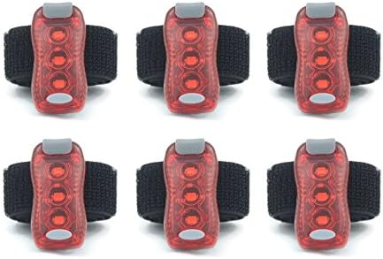 Running Lights - 6 PACK! + Free Bonus - Clip On LED Strobe Safety Light for Bike, Runners, Walking, Jogging, Pets - The Best High Visibility Flashing Or Constant Light For Reflective Gear