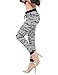 Bentibo Women's Stylish Multi Pattern Printed Jogger Leggings Harem Pants White Black M
