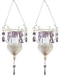 2 Shabby Hanging Chandelier Candle Holders Sconce, Chic