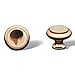 R.K. International CK 5214 B Rki - Polished Brass Plain Knob with Flat Brass Insert
