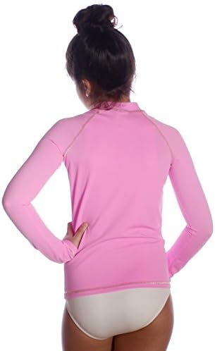 Common Purpose Big Girl's Lotus Blossom UPF50 Long Sleeve Rash Guard, 8