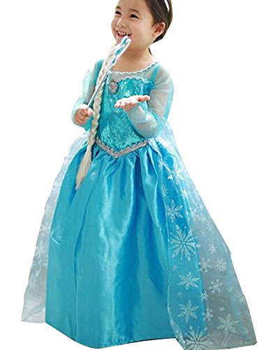 Cxfashion elsa fantasia baby girls cartoon lace party d…