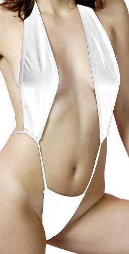 Sexy Open Front Halter Top Monokini silver