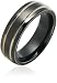 Titanium 7mm Black & Gray Wedding Band