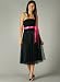 Pleated Mesh Ribbon Dress for Bridesmaid Formal Prom