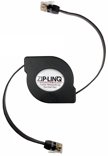CABLES UNLIMITED ZIP-LINQ Retractable CAT6E Ethernet Cable 250 MHz RJ-45 - 5ft.