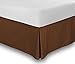 Utopia Bedding Cotton Sateen Bed-Skirt (Full, Brown) - 100% Finest Quality Long Staple Fiber - Durable, Comfortable and Abrasion Resistant, Quadruple Pleated, Cotton Blended Platform