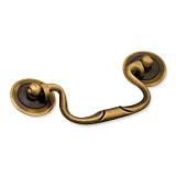 4-3/4 OL Bail Pull w/Round Rosettes 3 1/2 CC without screw