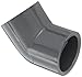 Spears 817 Series PVC Pipe Fitting, 45 Degree Elbow, Schedule 80, 1-1/4