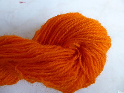 Dyed 100% Virgin Wool Orange Colorway Yarn