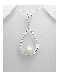 Fresh Water Pearls Pendant Necklace In 92.5 Sterling Silver
