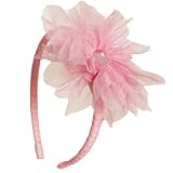 Girls Pink Tulle Puff Headband. Bijeaux Hair Accessories.
