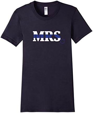 Women's The Mrs - Police Officer Wife - Fitted T-Shirt Large Navy