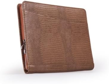 Deluxe Crocodile-Patterned Padfolio for 11-inch MacBook Air and Letter / A4 Paper