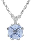 Platinum-Plated Sterling Silver Cubic Zirconia Pendant