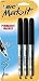 BIC Mark-It Permanent Marker, Fine Point, Black, 3 Markers (GPMP31-Blk)