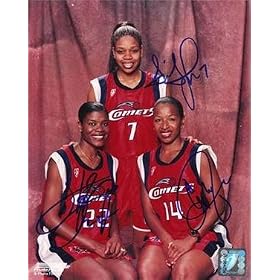 Buy Cynthia Cooper, Tina Thompson, and Sheryl Swoopes autographed 8x10 Photo (Houston Comets)