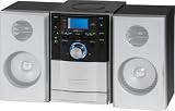 LUXUS MUSIK-CENTER MIT CD-PLAYER KASSETTENRECORDER RADIO BREITBAND-LAUTSPRECHER INFRAROT-FERNBEDIENUNG LCD-DISPLAY