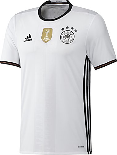 adidas Herren Trikot UEFA Euro 2016 DFB Heim Authentic, White/Black, L, AA0148