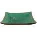 Large Green Crackled Glass Flower Asian Serving Plate