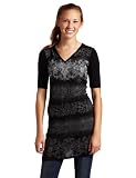 Southpole Juniors Hooded Short Sleeve Animal Print Dress