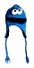 Cookie Monster Sesame Street Costume Hand Knitted Aviator Beanie Hat with Fleece Lining
