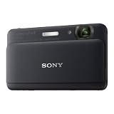 Sony DSC-TX55B Digitale Kompaktkamera (16,2 Megapixel, 5-fach opt. Zoom, 8,3 cm (3,3 Zoll) Touchscreen, Full-HD) schwarz