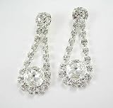 Image of Lavish Crystal & Tiffany Drop Earrings (E40)