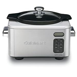 Cuisinart PSC-400 4 Quart Programmable Slow Cooker, Brushed Stainless Steel by Cuisinart
