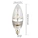 ELETA 6 Pack E12 LED Candelabra/Chandelier Bulbs, Warm White 2700 Kelvin, 250 Lumens, 3W Equivalent to 25W, Non-Dimmable, Silver Color Shell, Bullet Shape