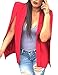 Jiujiuyi Women's Red Turn-down Collar Cape Jacket