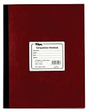 TOPS Computation Notebook, 9.25 x 11.75 Inches, 156 Numbered Pages, Quadrille Ruled, 4 Squares per Inch, Green Tint, (35126)