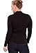 Black Ladies Plus Size Long Sleeve Turtleneck Ribbed Sweater