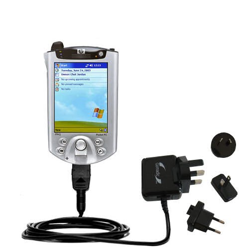 International Wall Home AC Charger for the HP iPAQ h5500 h5550 h5555 Series - uses Gomadic TipExchange Technology