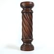 Handmade Wooden Candleholder With Spiral Design Mahogany Finish