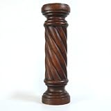 EXP Handmade Wooden Candleholder With Spiral Design Mahogany Finish