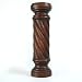 EXP Handmade Wooden Candleholder With Spiral Design Mahogany Finish