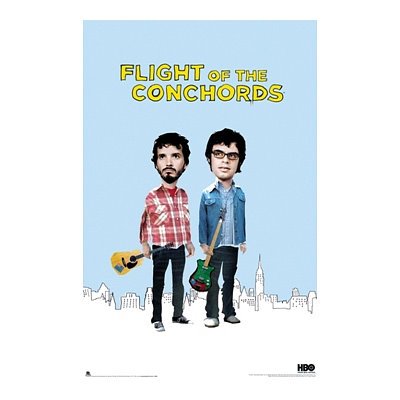 Flight of the Conchords (Bret McKenzie & Jemaine Clement, City Skyline) TV Poster Print - 24x36 Poster Print, 24x36