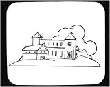 Mouse Pad with black and white , Germany, structure, villas, apartment, mansion, Europe, architecture, building, landscape