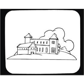 Mouse Pad with "black and white", Germany, structure, villas, apartment, mansion, Europe, architecture, building, landscape
