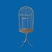 80" Decorative Stylish Rich Gold Metal Bird Cage with Stand