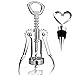 Topbest Professional Silver Butterfly Wing Corkscrew Wine Opener Ergonomic Manual Wine Bottle Opener Wine Stopper Set with Gife Box