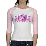Cheer Mom White / Pink Baseball Style T-shirt