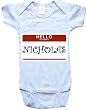 HELLO MY NAME IS NICHOLAS - Name-series - White Or Blue Onesie / Baby T-shirt