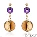 DV ITALY Attractive Earrings With Genuine Crystals Made in 14K/925 Gold plated Silver. Total item weight 12.1g Length 52mm