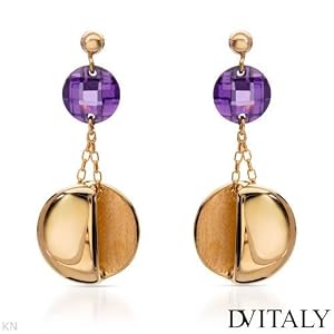 DV ITALY Attractive Earrings With Genuine Crystals Made in 14K/925 Gold plated Silver. Total item weight 12.1g Length 52mm