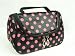 BDS - Black with Pink Dot Travel Toiletry Cosmetic Makeup Bag Organizer
